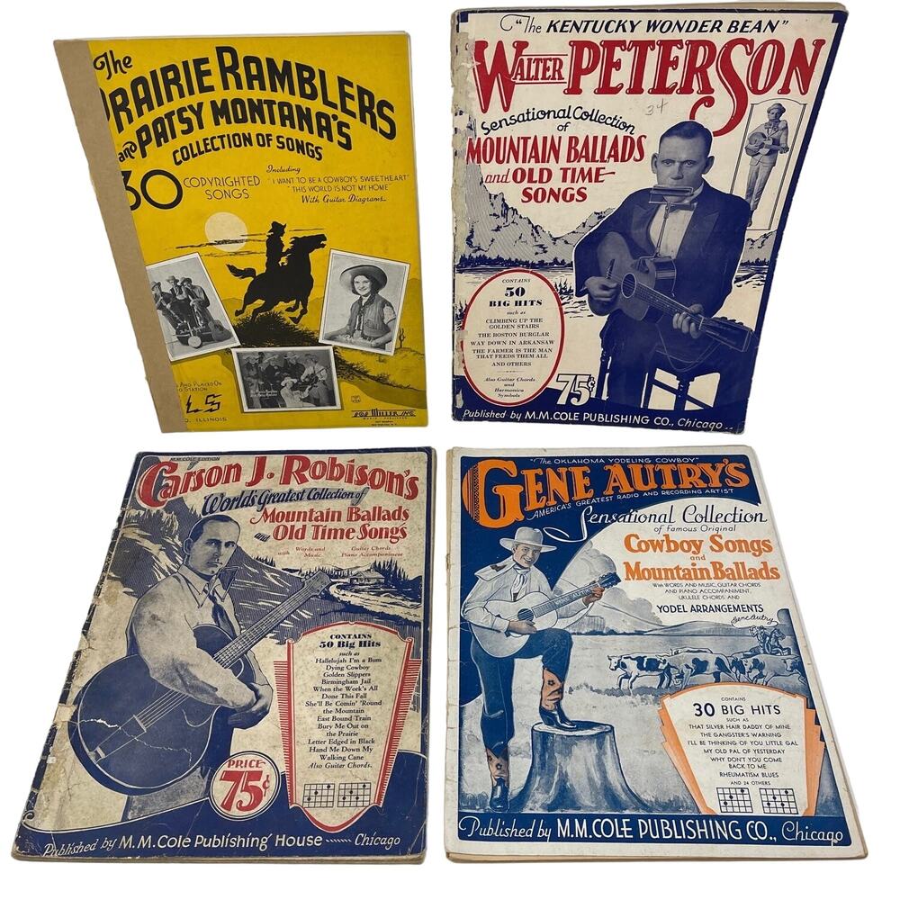 1930s Song Books Mountain Ballad Cowboy Song Yodel Gene Autry‎ Carson Robinson